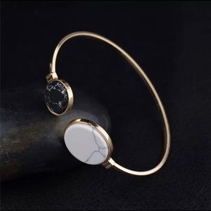 Marble open cuff bracelet